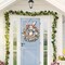 Queekay Easter Wreaths for Front Door Wooden Easter Sign 12.6 x 14.6 Inch Hanging Door Sign Decorations Wreath for Spring Holiday Coffee Shop Bakery(Bunny)